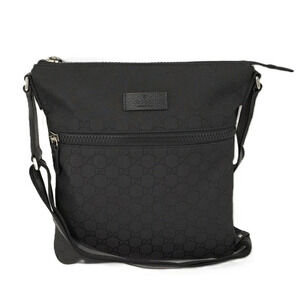Gucci Messenger Bag black monogram Leather